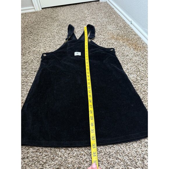 Vtg Y2k Cherry Stix Corduroy Black Overall Dress Womens Sz S Cottagecore Boho - Picture 7 of 7